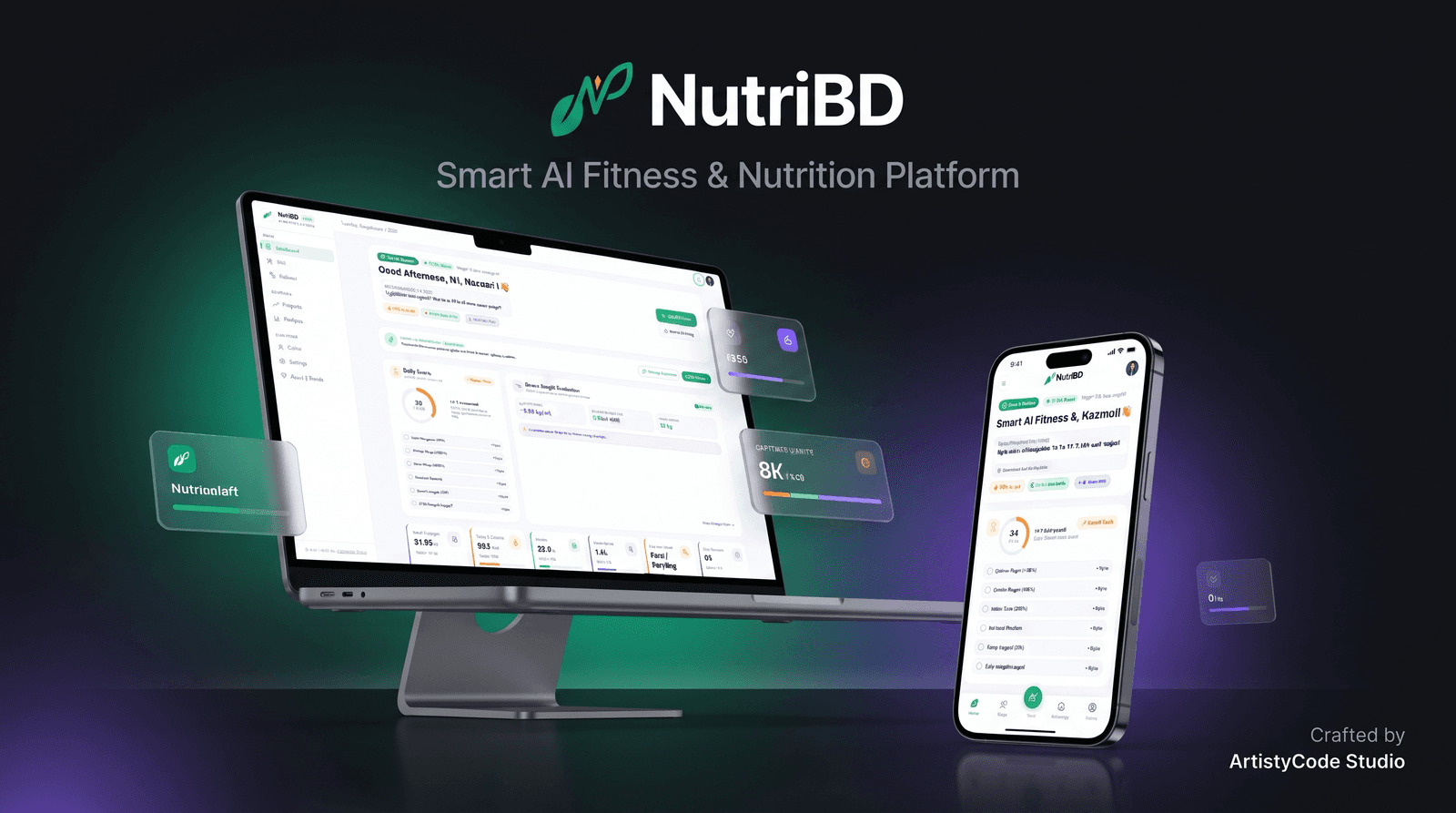 NutriBD dashboard interface preview